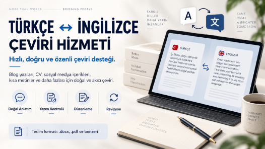 ingilizce–türkçe hızlı ve doğru çeviri yaparım