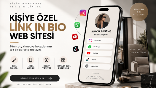 kişiye özel modern link in bio sitesi yaparım
